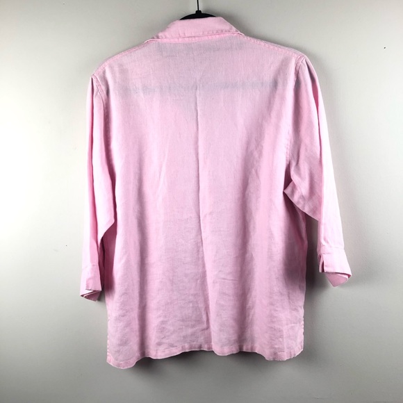 Goodclothes  petite medium linen top shirt pink - Picture 4 of 6